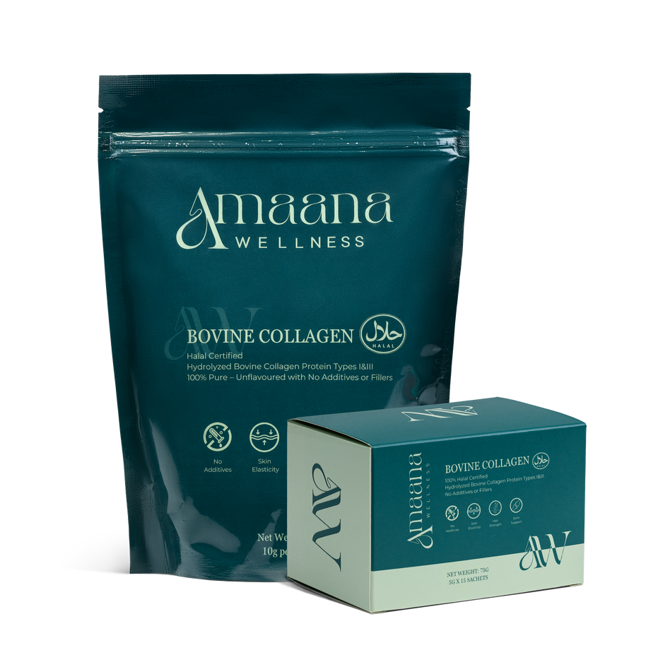Halal Bovine Collagen Powder Pouch + Sachets Bundle