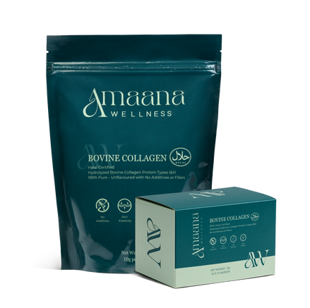 Halal Bovine Collagen Powder Pouch + Sachets Bundle