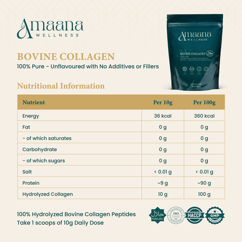 Halal Bovine Collagen Powder Pouch